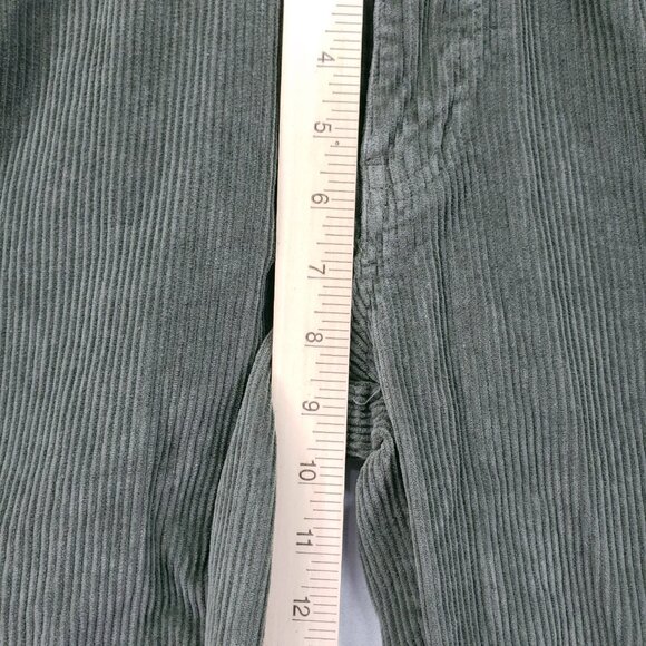 Tinseltown Pants Womens Size 1 Green Corduroy Baggy Wide Leg Cargo 100% Cotton - Picture 3 of 16
